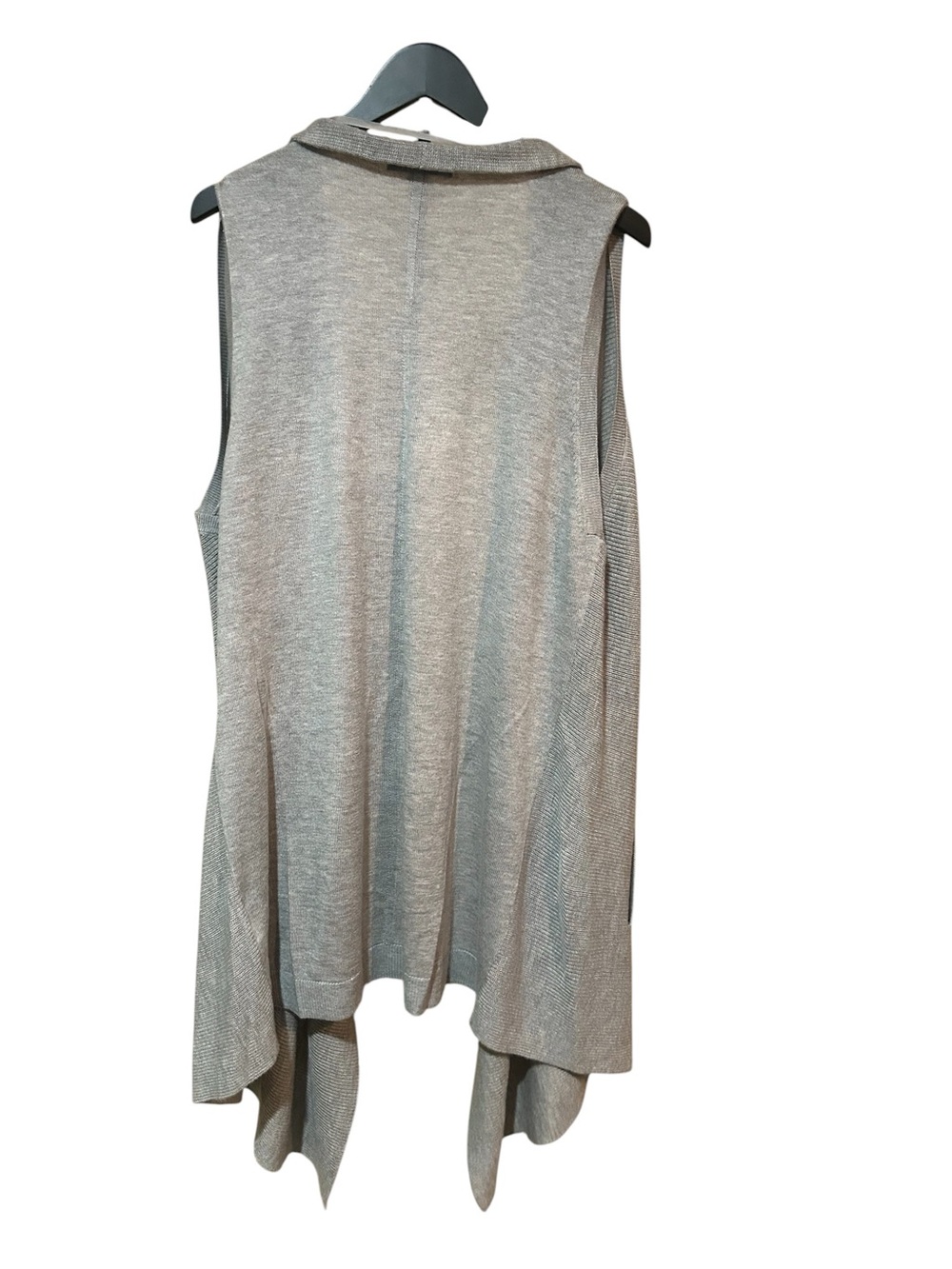 Banana Republic Light Gray Draped Open-Front Knit cardigan sweater - Picture 2 of 3
